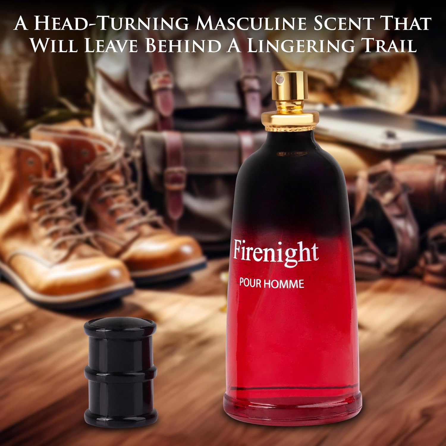 Firenight for Men Eau De Parfum 3.4 fl Oz- Top notes of Nutmeg Flower, Lavender, Cedar, Chamomile, Mandarin Orange, Hawthorn, Bergamot & Lemon - Citrus Cologne for Day & Night Use Elegant 100ml Bottle - Image 8