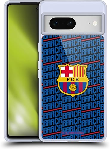 Head Case Designs Officially Licensed FC Barcelona Barca Crest Patterns Soft Gel Case Compatible with Google Pixel 7