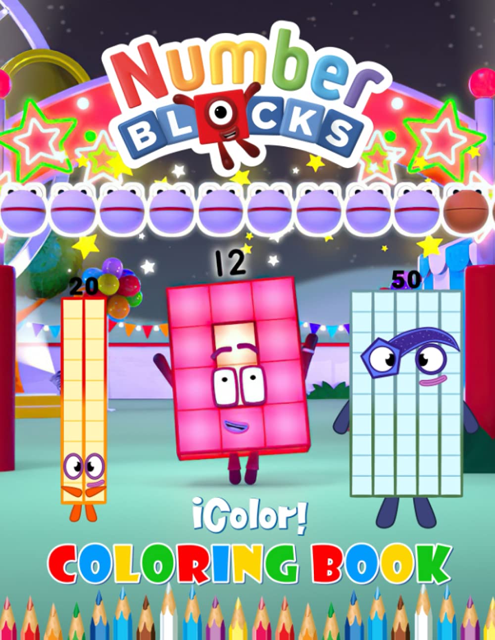 Buy Icolor! - Numberblocks Coloring Book: Numberblocks 1 to 50 - High ...