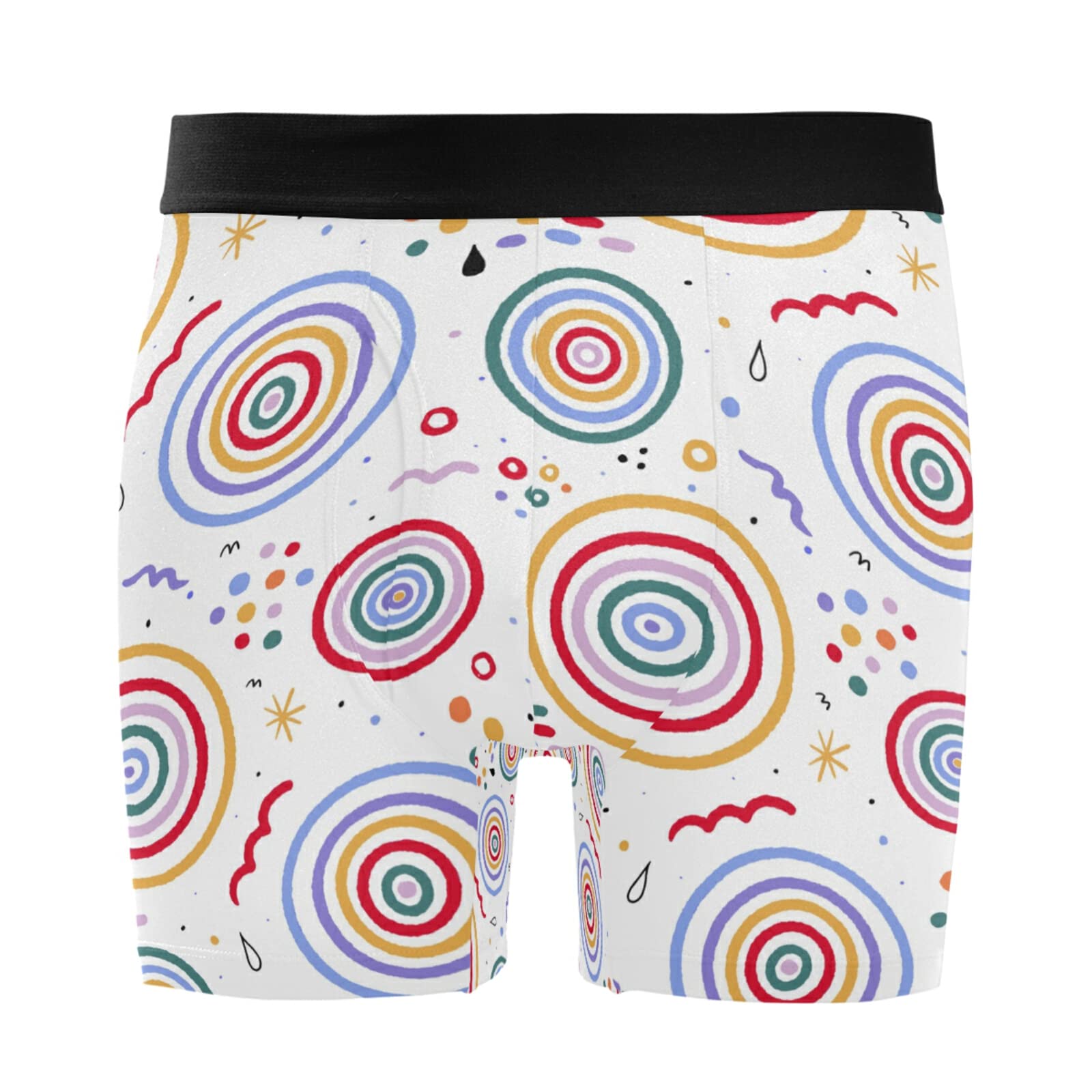 Bóxer para hombre calzoncillos de geometría colorida pack de 2 ropa interior 7