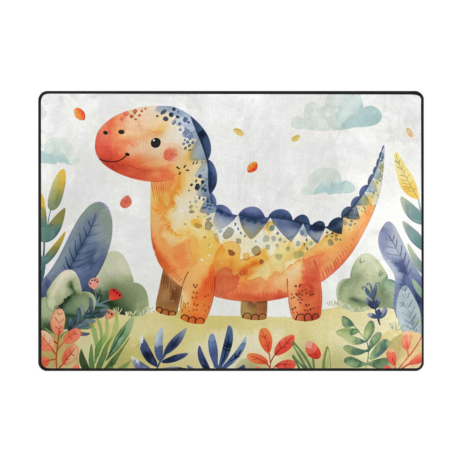 Tapis dinosaure 203x147 cm Mnsruu grand tapis de sol contemporain pour salon