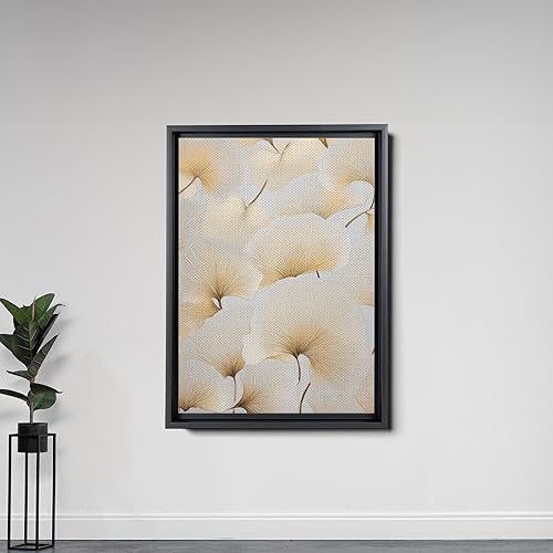 Miniatura 5 de Original Ginkgo biloba Print On Canvas, Modern Textured Gold Wall Art, Abstract Gold Leaves Print, Living room Wall Decor, Canvas Art, Arts