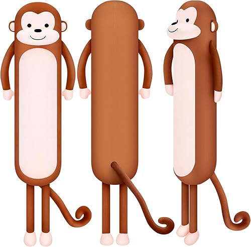 Miniatura 1 de Achwishap Juguete de peluche de mono largo, almohada de peluche Kawaii grande de 40 pulgadas, almohada de peluche de mono dormido, almohada suave