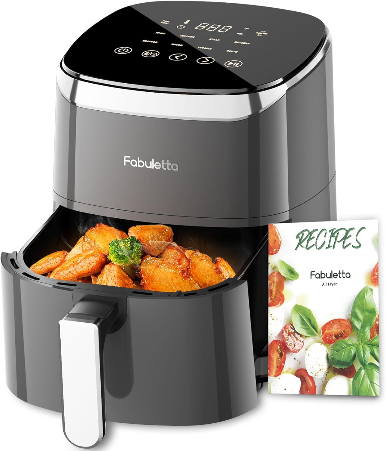 Air Fryers 4 Qt, Fabuletta 9 Cooking Functions Smart Air Fryers, Shake Reminder