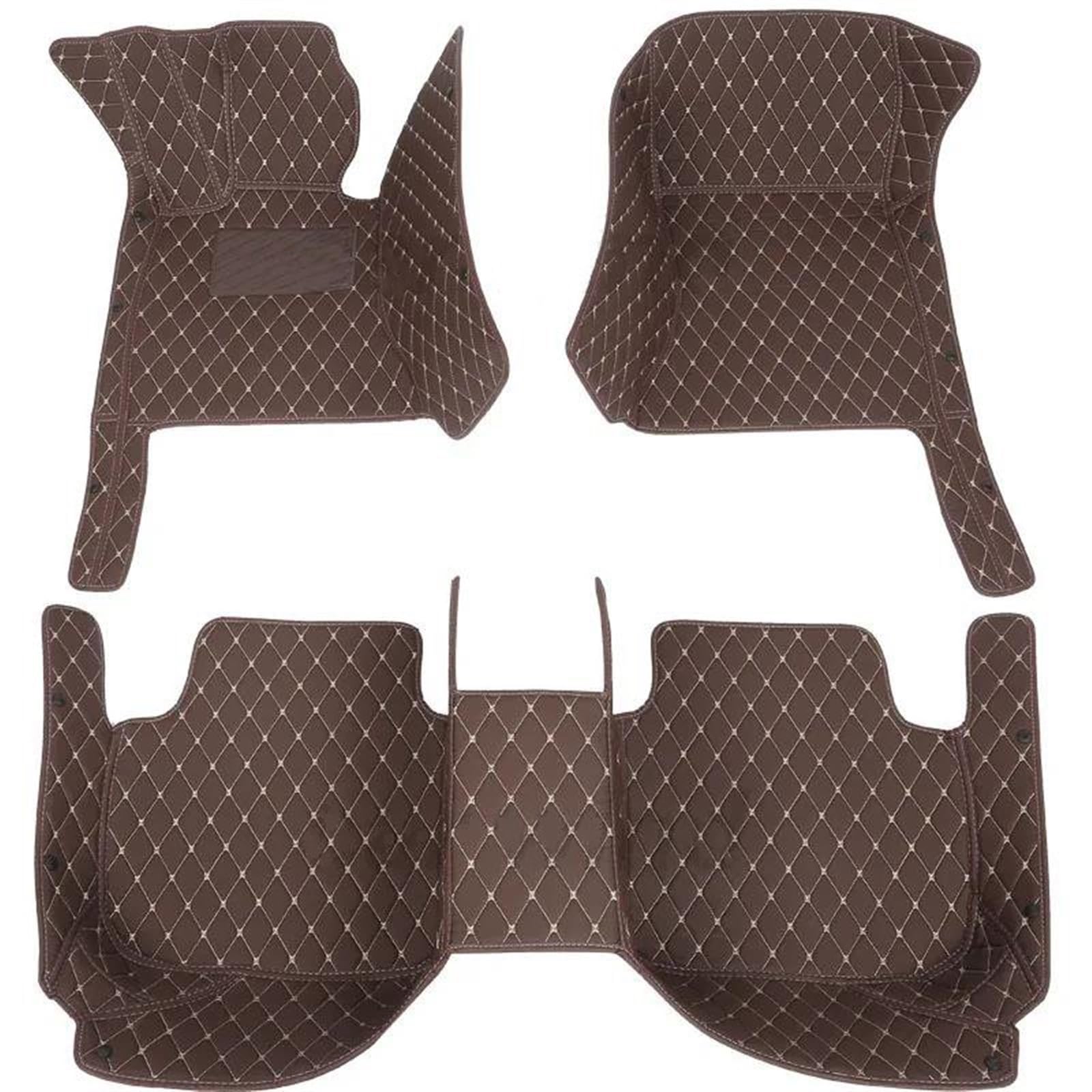 Tapis de sol voiture anti-saleté sur mesure résistant pour Skoda Superb 3 café
