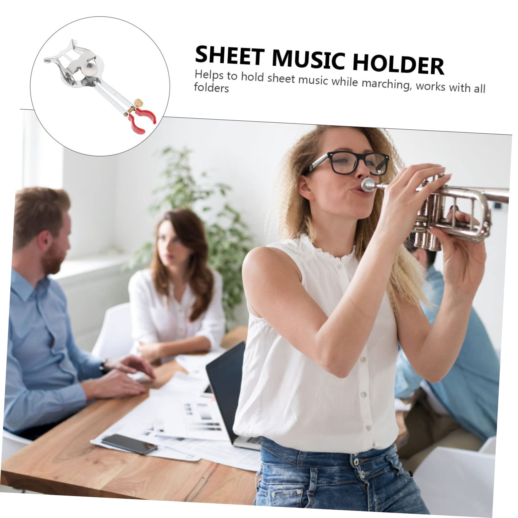 TOYANDONA 4stücke Silberne Trompete Notenhalter Musikalischer Notenclip Für Blasinstrumente Praktischer Musikordner Für Trompete Und Posaune