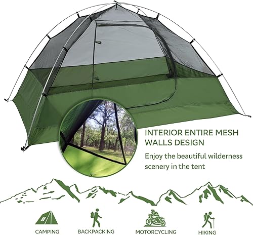 Miniatura 7 de Clostnature Crux - Tienda de campaña ligera para mochileros  Tienda de campaña ultraligera para 1234 personas, tienda de campaña impermeable de