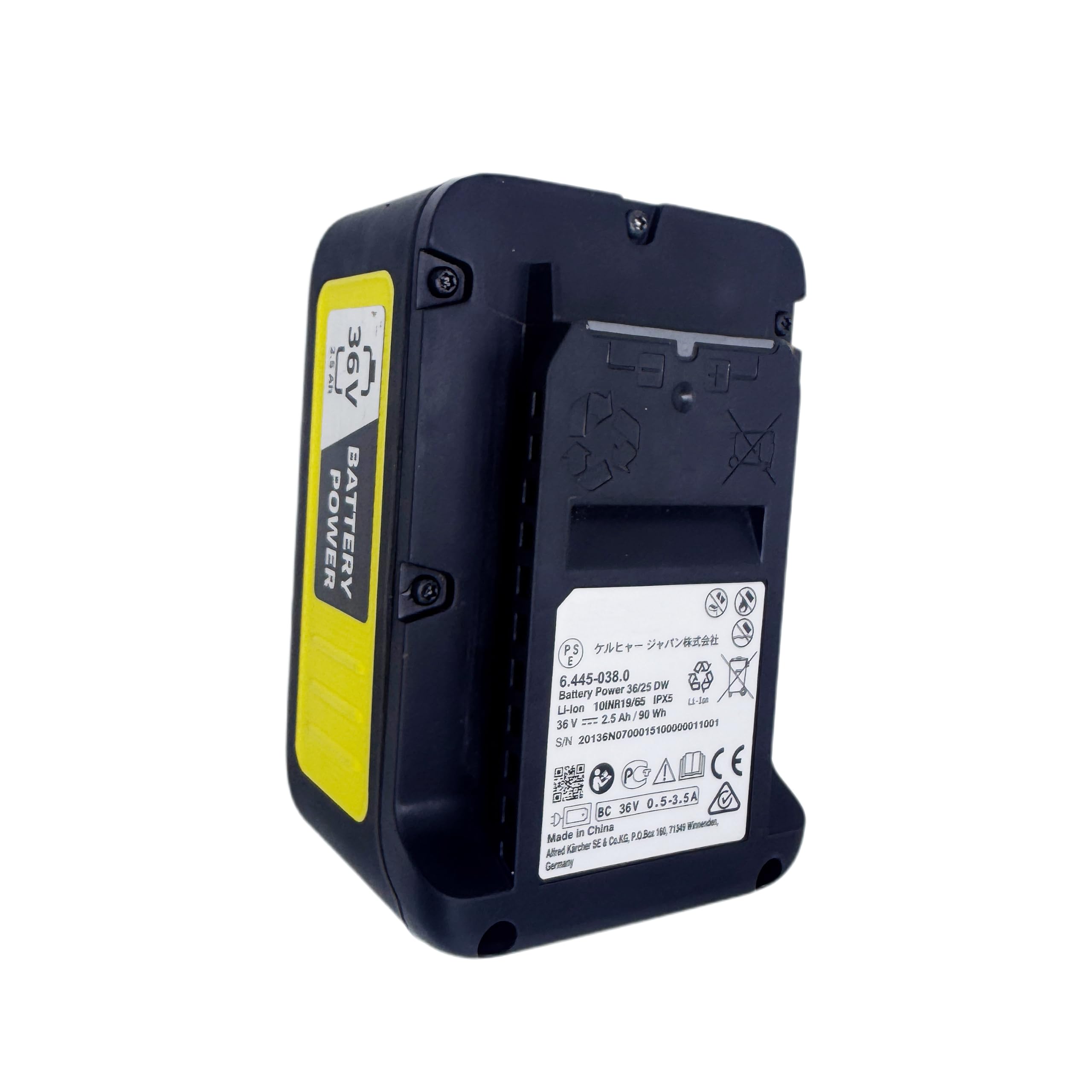 36 V 2,5 Ah Lithium-Ion Batterie de rechange pour Karcher 36 V Battery