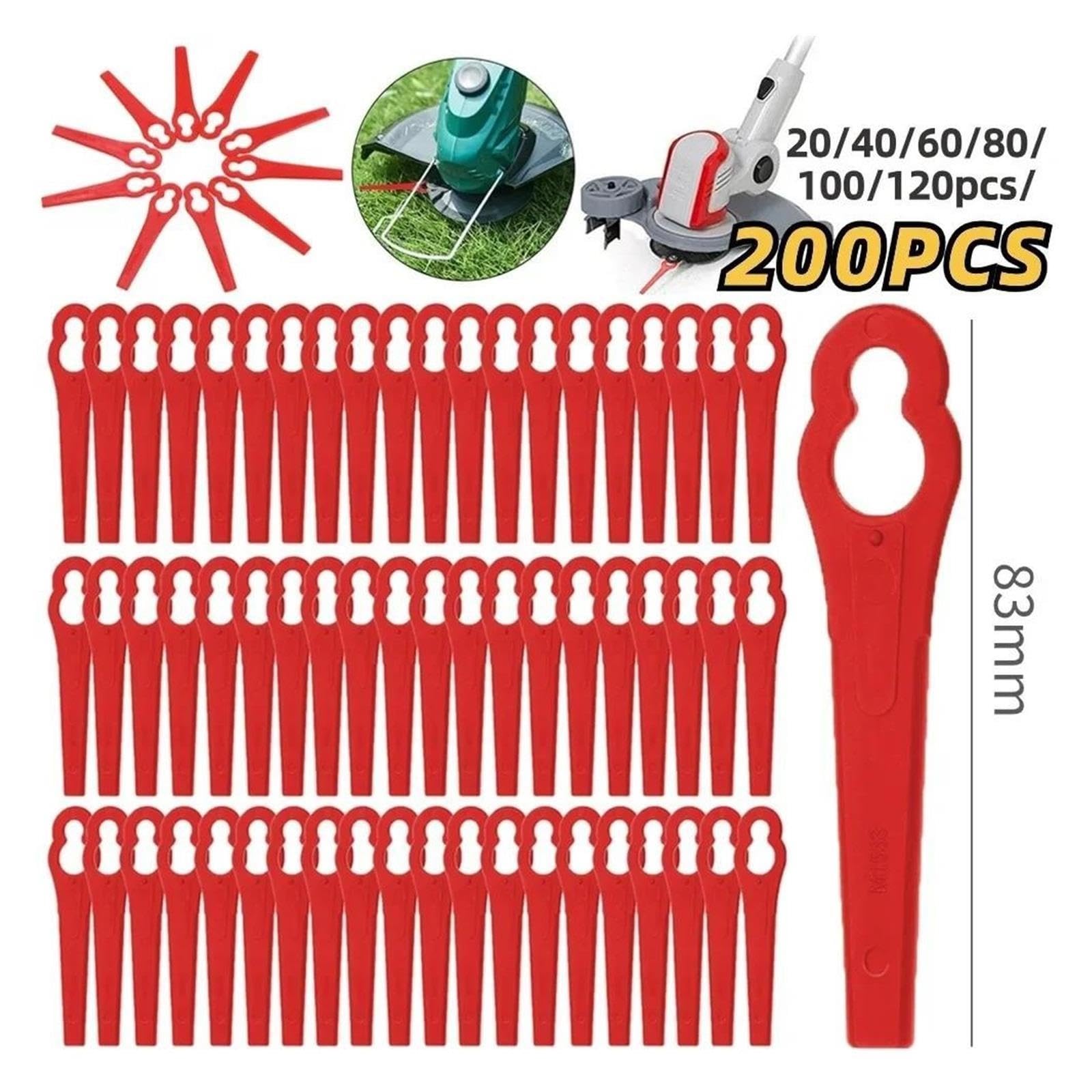 Cuchilla De Plástico for Cortacésped, Piezas De Repuesto De Cuchilla De Corte De Césped L83, for Cortadora De Césped Inalámbrica De Jardín(120pcs)