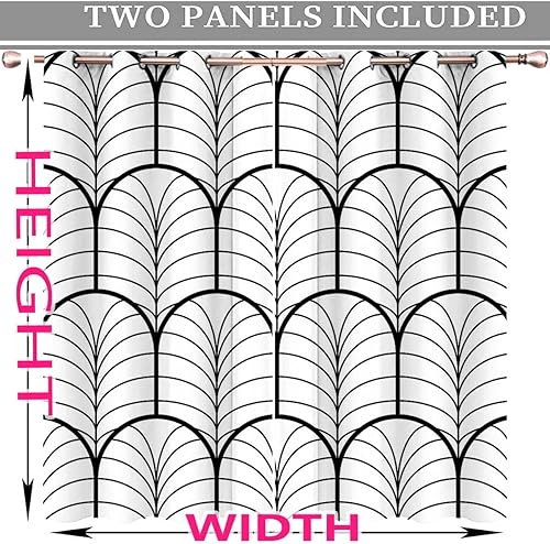 Miniatura 10 de Cortinas de bloqueo de luz con vista al mar y el cielo, 2 paneles, cortinas para habitación del bebé (55 x 55 pulgadas) de ancho