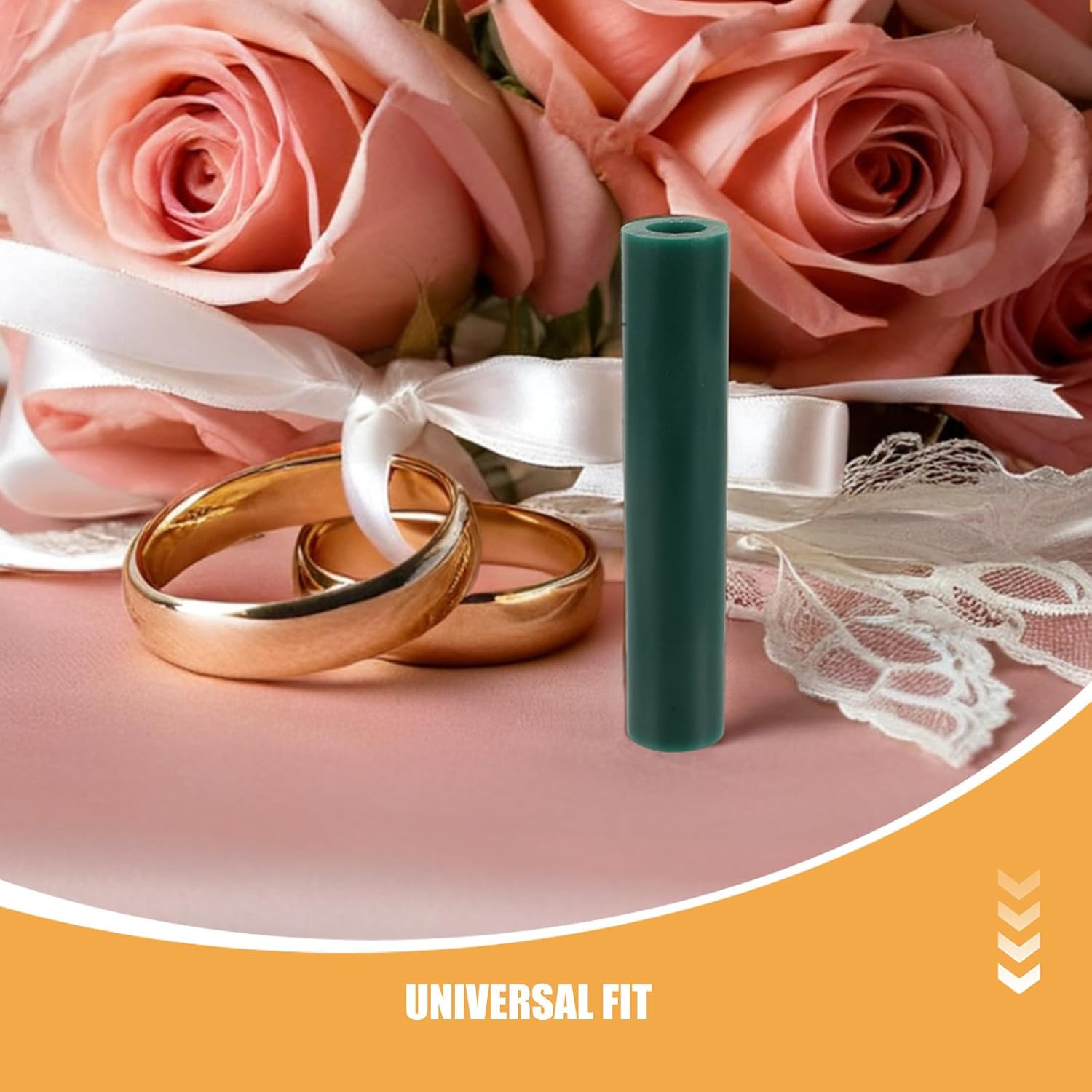 2pcs Green Hollow Jewelry Ring Carving Wax Tube for Craft Casting