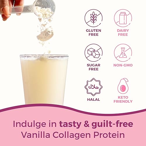 Miniatura 5 de Polvo de proteína de péptidos de colágeno para mujeres, suplemento PCOS formulado con inositol, ashwagandha y cúrcuma, apoya objetivos más gruesos