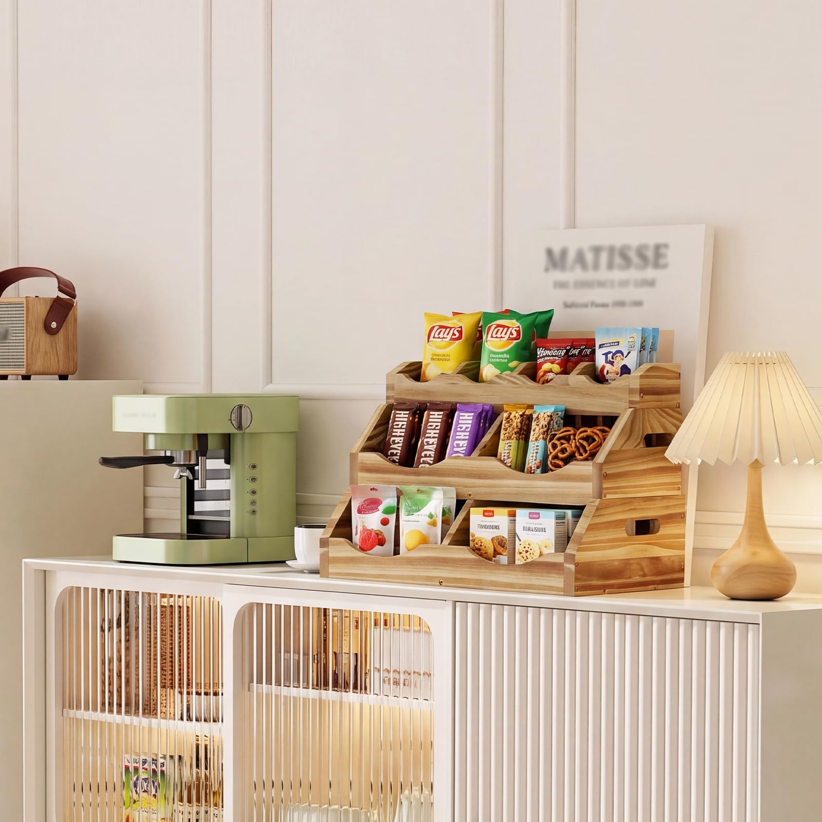 Contenitore per patate e cipolle a 3 ripiani, per dispensa e piano di lavoro della cucina, contenitore per patate e cipolle, set organizzatore da cucina