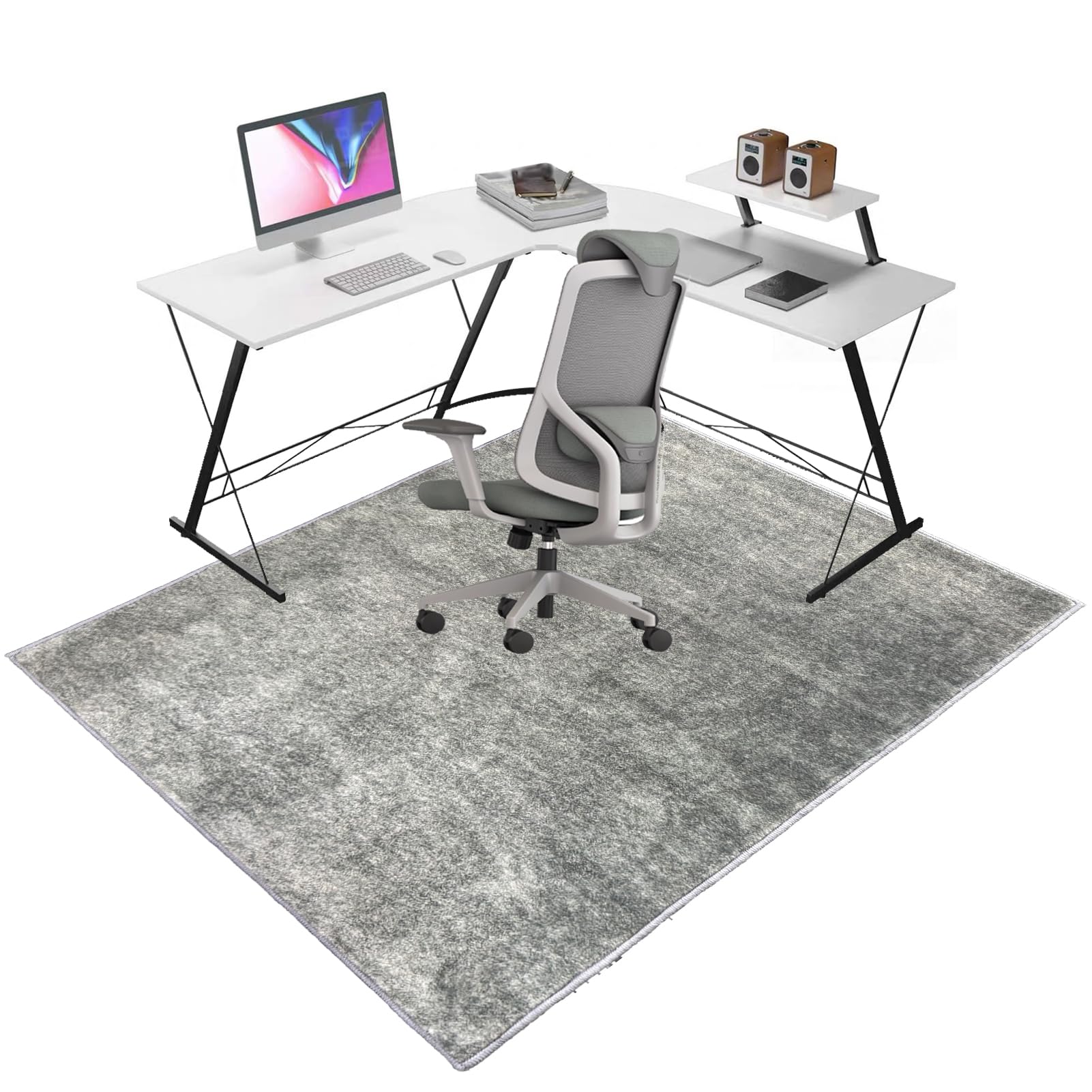 Desk Chair Mat for Carpeted Floors, Heavy Duty Office Gaming Chair Mats for Carpeted and Hardwood Floor, Office Chair Rug Protector for Rolling Chair, Non slip Floor Protection Mat 200 x 230 cm