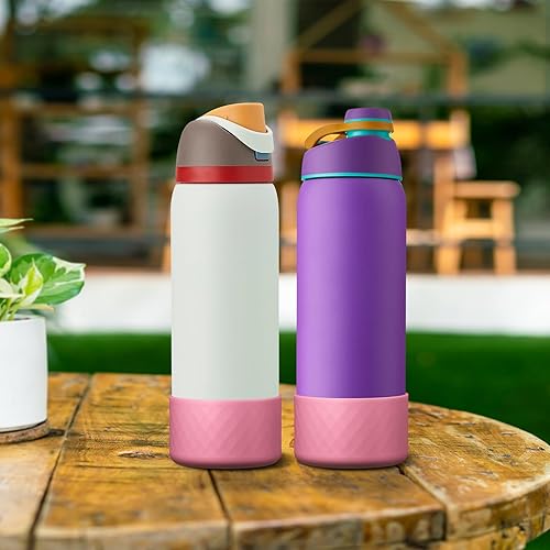 Vista 271 de 2PCS Silicone Water Bottle Boot for Owala 24oz 32oz 40oz, Anti-Slip Protective Sleeve Bottom Bumper Protector for FreeSip, Twist, and Flip Stainless