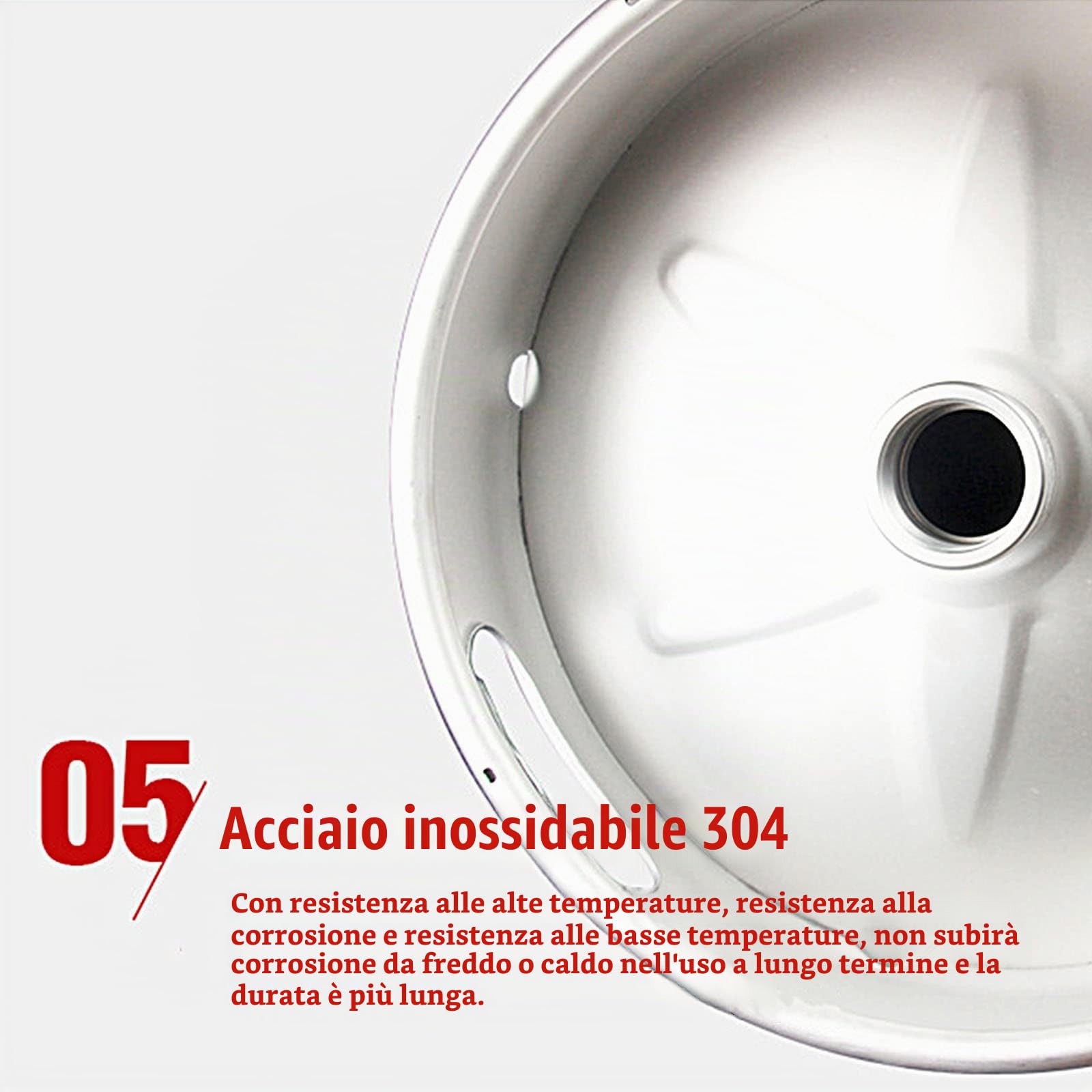 Acciaio Inossidabile Fusto da Birra,Fusto di Birra,Distributore di Fusti in con Coperchio A Spirale per Uso Domestico Produttori di Vino per Esterni 30L