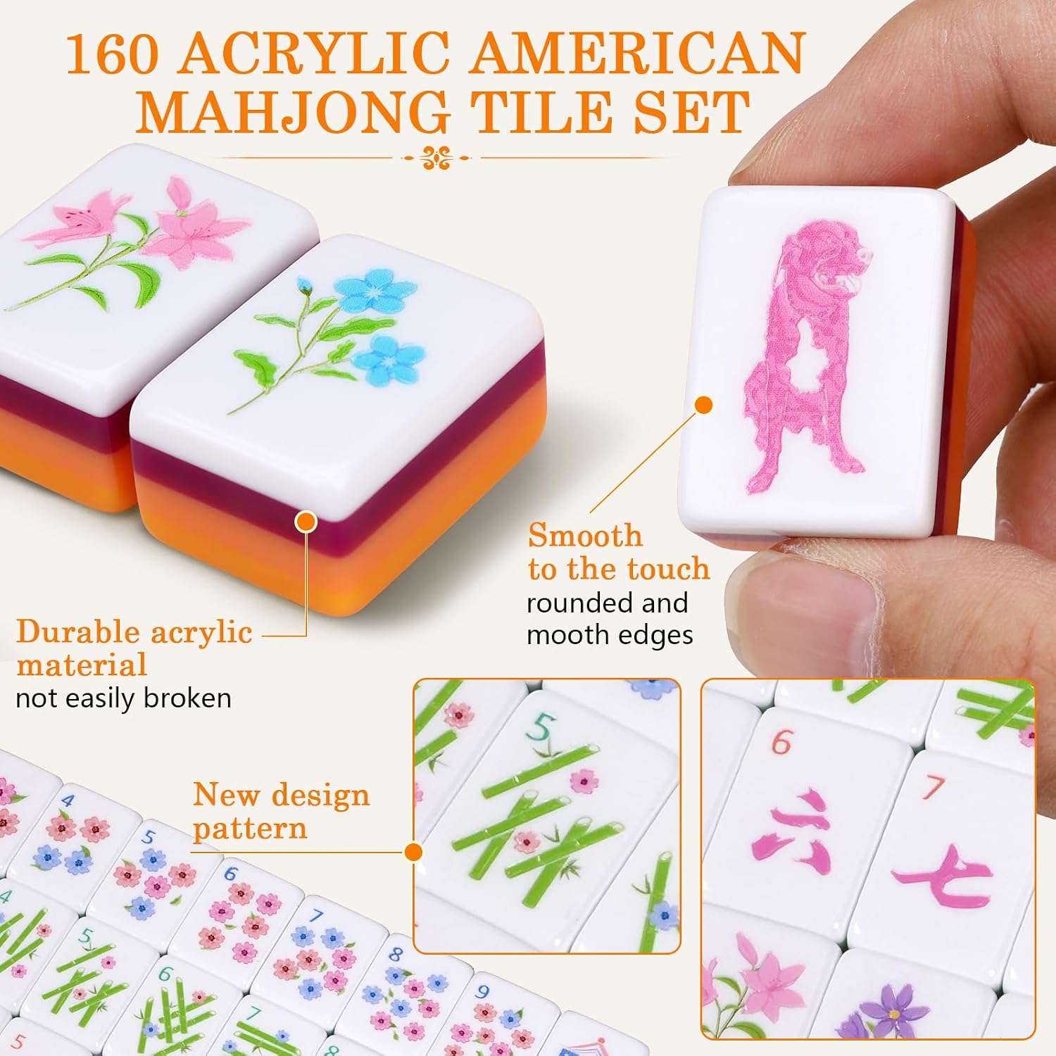 American Mahjong Tile Set for Mah Jong Lovers, Adult, Beginners image 3