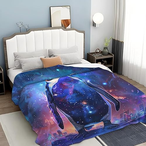 Miniatura 358 de Tijuboni Manta con diseño de tortuga marina y océano, regalos náuticos para mujeres, hombres, niñas, niños y adultos, manta de franela suave para