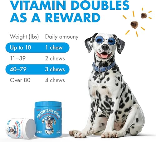 Miniatura 4 de Vitaminas para perros 30 multivitaminas masticables con glucosamina condroitina, probióticos enzimas digestivas y omegas Suplemento para la salud