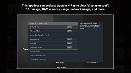 Developer Tools Menu - shortcut Loader to dec tools menu screen for Fire TV
