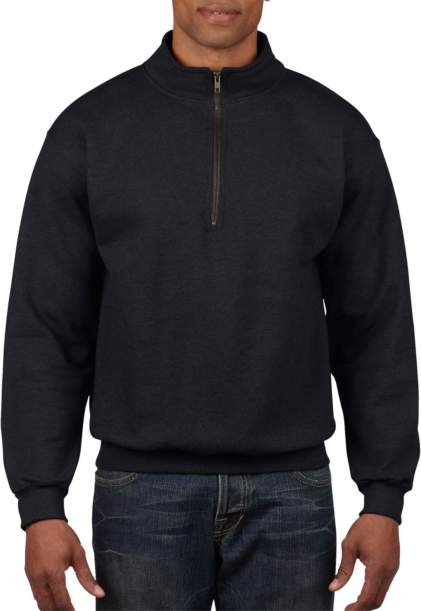 Adult Fleece Quarter-Zip Cadet Collar Sweatshirt, Style G18800