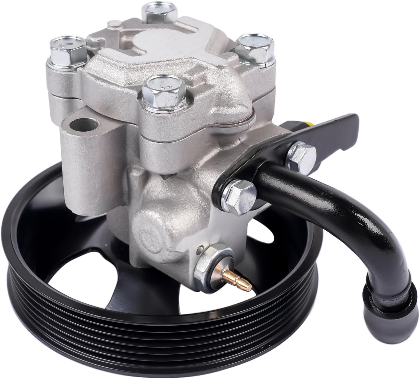 Power Steering Pump with Pulley Replacement for Hyundai Santa Fe Kia Magentis Optima 2001-2006 Sonata 2002-2005 V6 2.5L 2.7L 5710026100