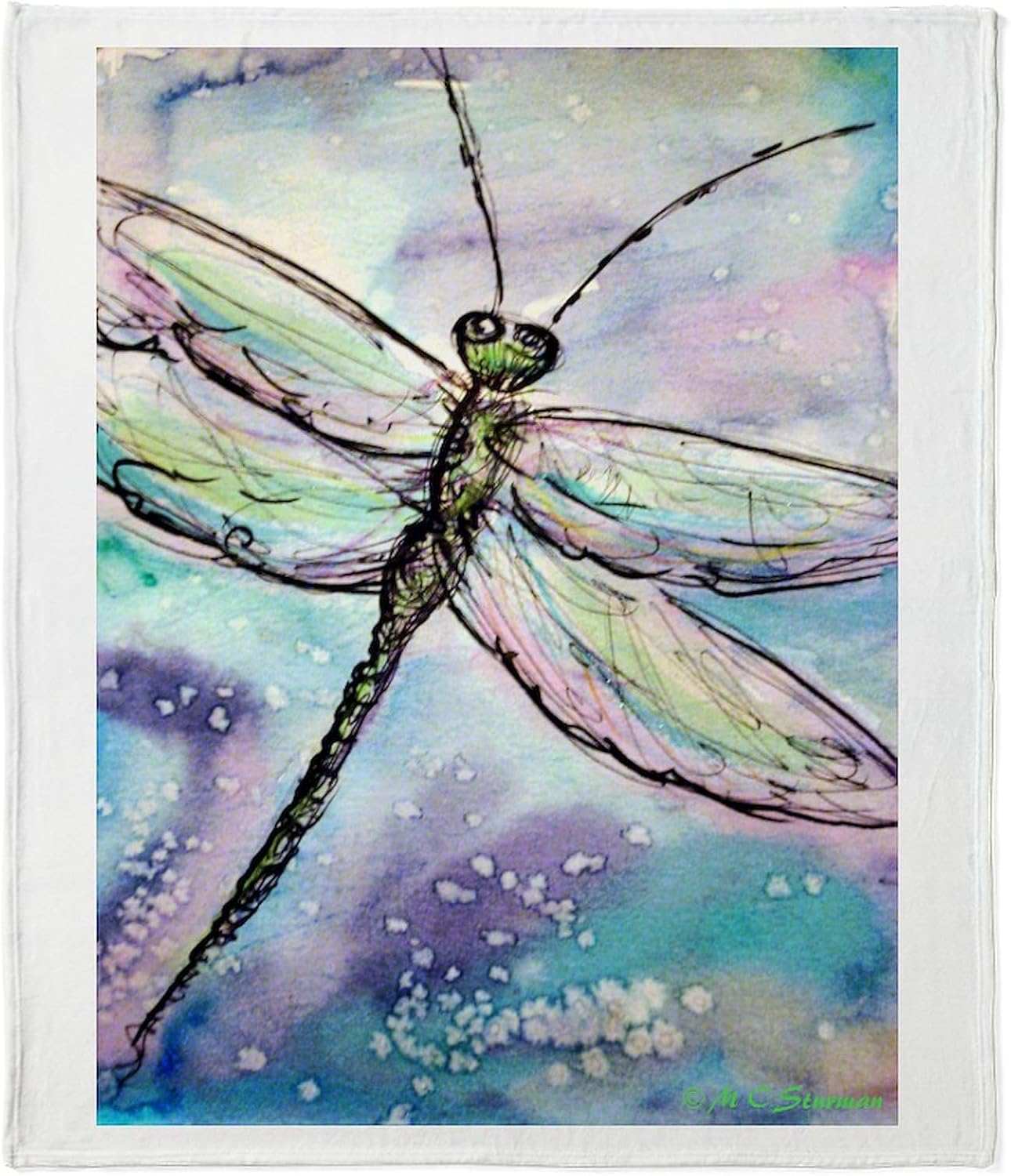 CafePress Dragonfly, Beautiful, Throw Blanket Super Soft Fleece Plush Throw Blanket, 60"x50"
