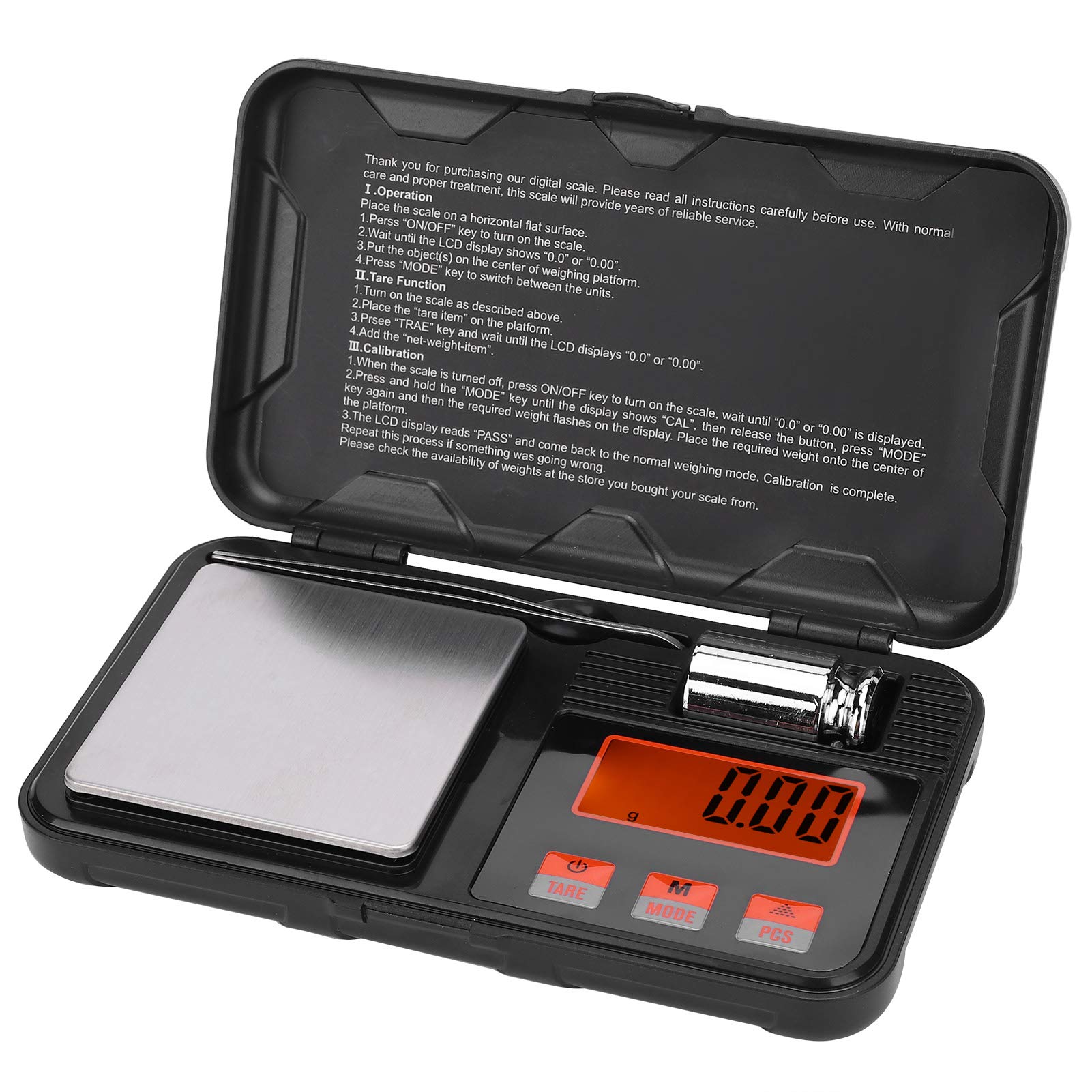 Defurhome Pocket Digital Scale 200g X 0.01g – Backlit LCD For Jewellery, Food, Coffee, Herbs