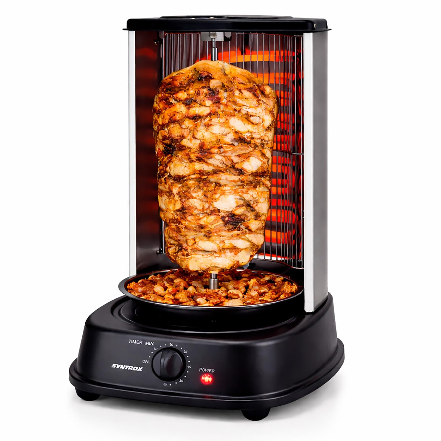 Syntrox Germany Chef Grill RO-2000W-21 L BSS Dönergrill Gyrosgrill Hähnchengrill