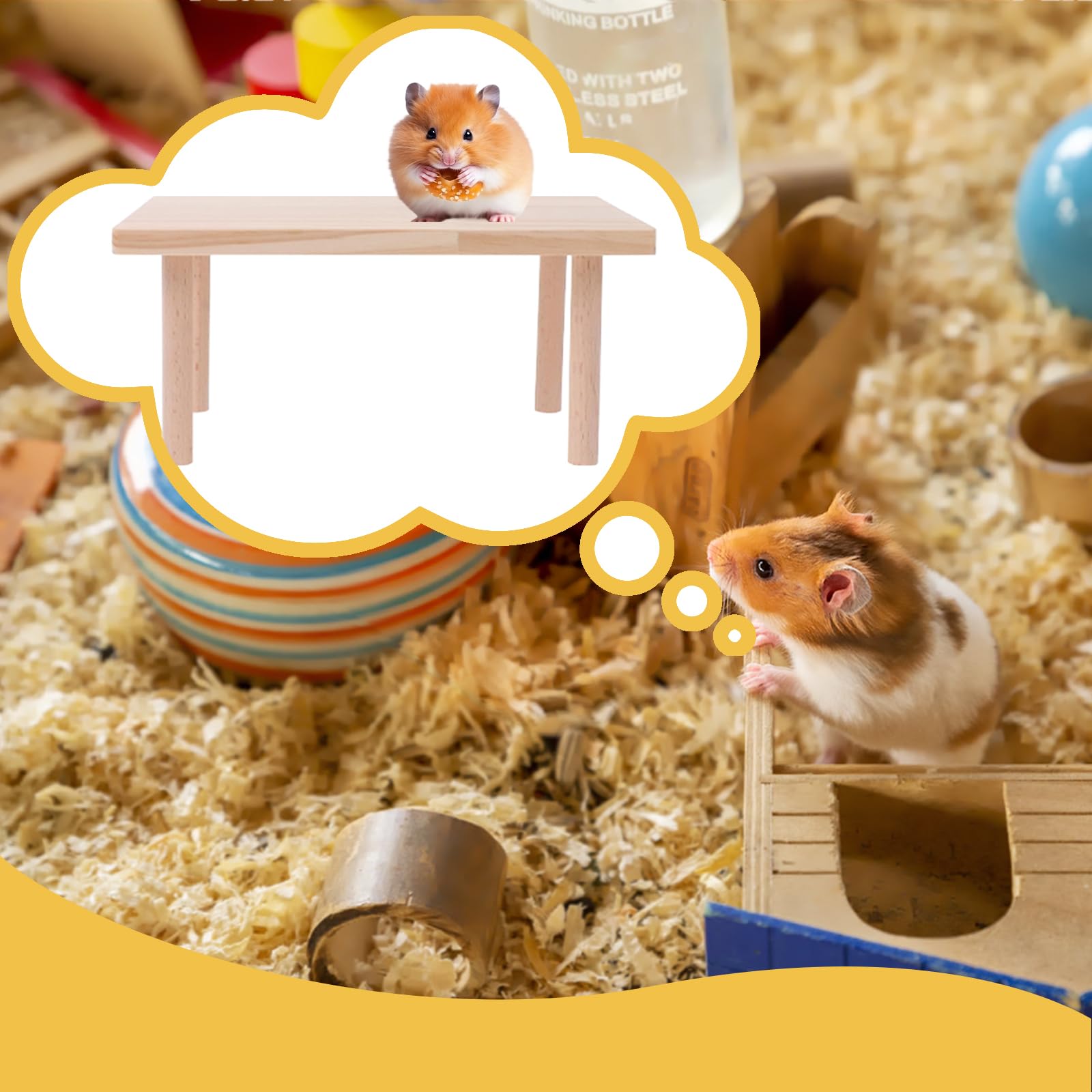 Plateformes - Plateforme pour Hamster - Convient pour Les Hamsters, Les Lapins, Les Chinchillas,Les Cobayes,La Coupe Est SoignéE Et Lisse, Et Ne Nuira Pas à Votre Animal de Compagnie (M)