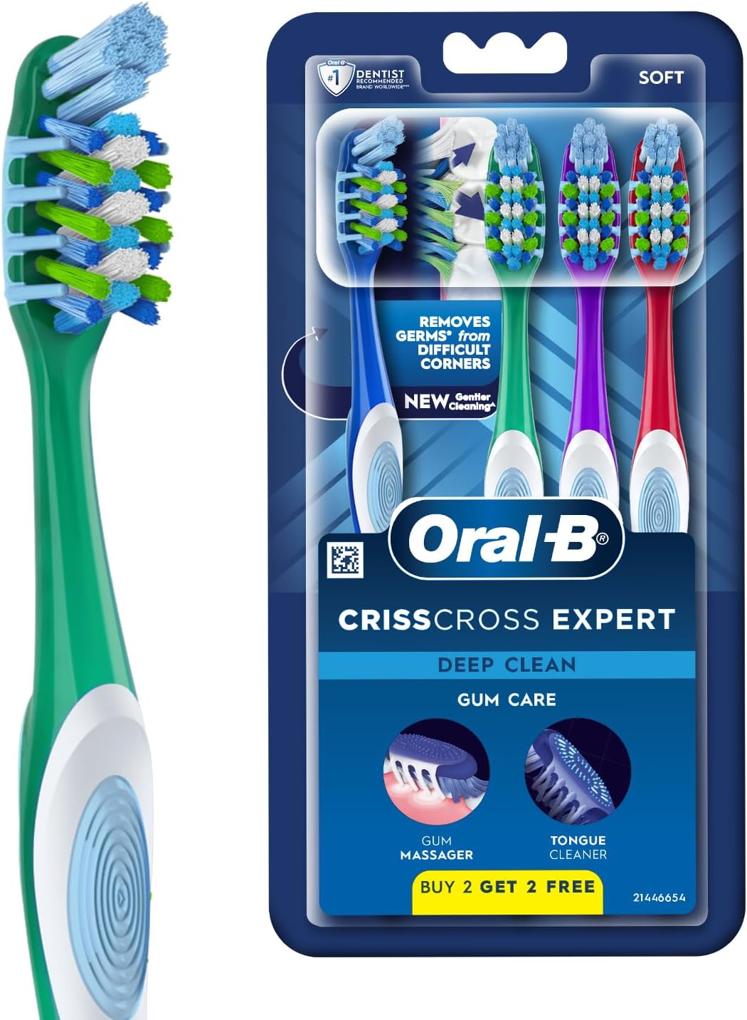 Oral B Pro Health Gum Care Soft Manual Toothbrush for adults ,Multicolor