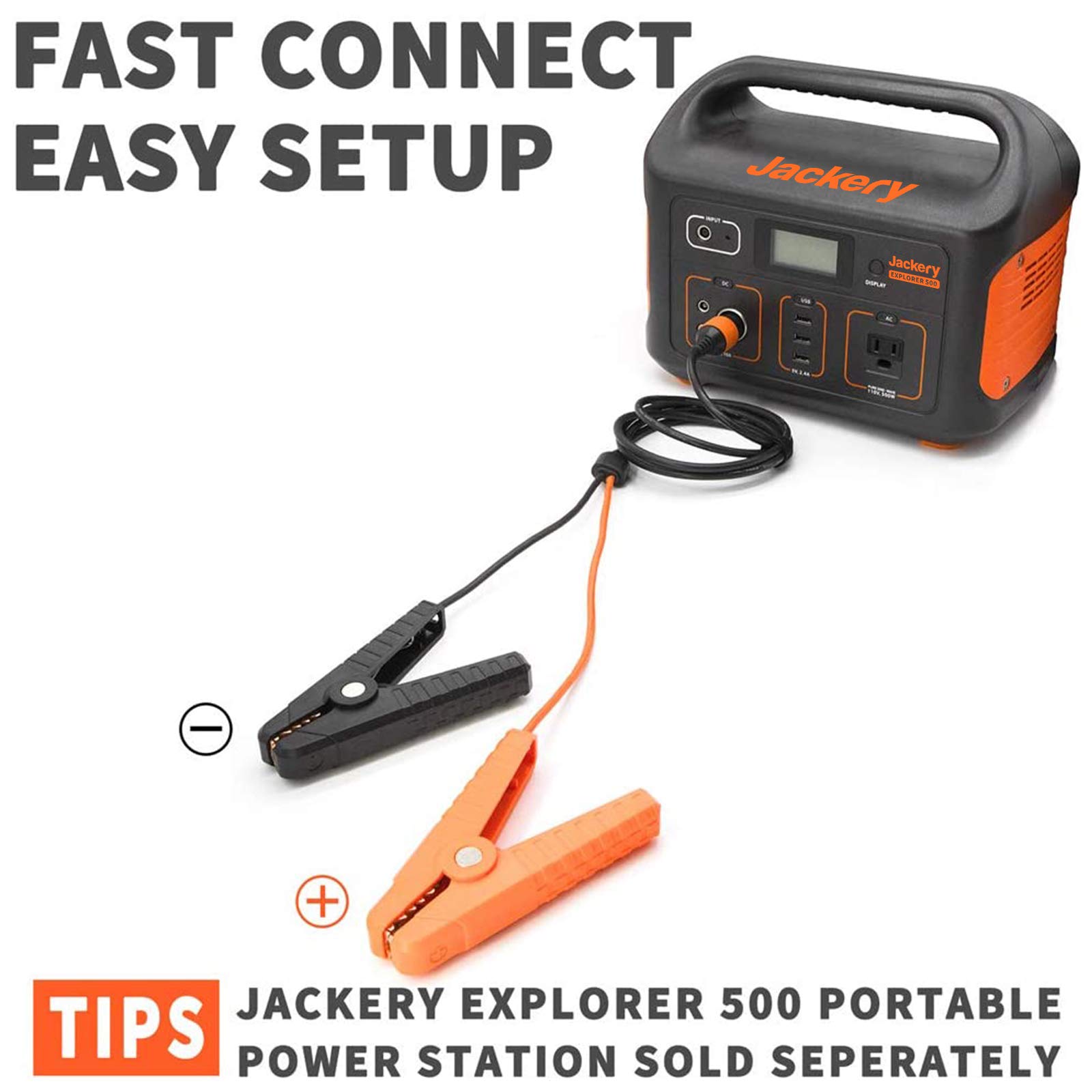 Jackery PowerCable 12V Automobile LeadAcid Battery Charging Cable