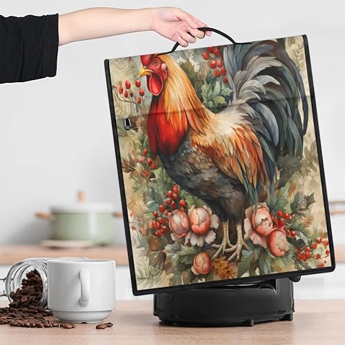 Miniatura 7 de Kitchen Aid - Fundas para batidora de pie, retro, gallo, con 3 bolsillos, cubierta para batidora, para electrodomésticos, cubierta antipolvo para