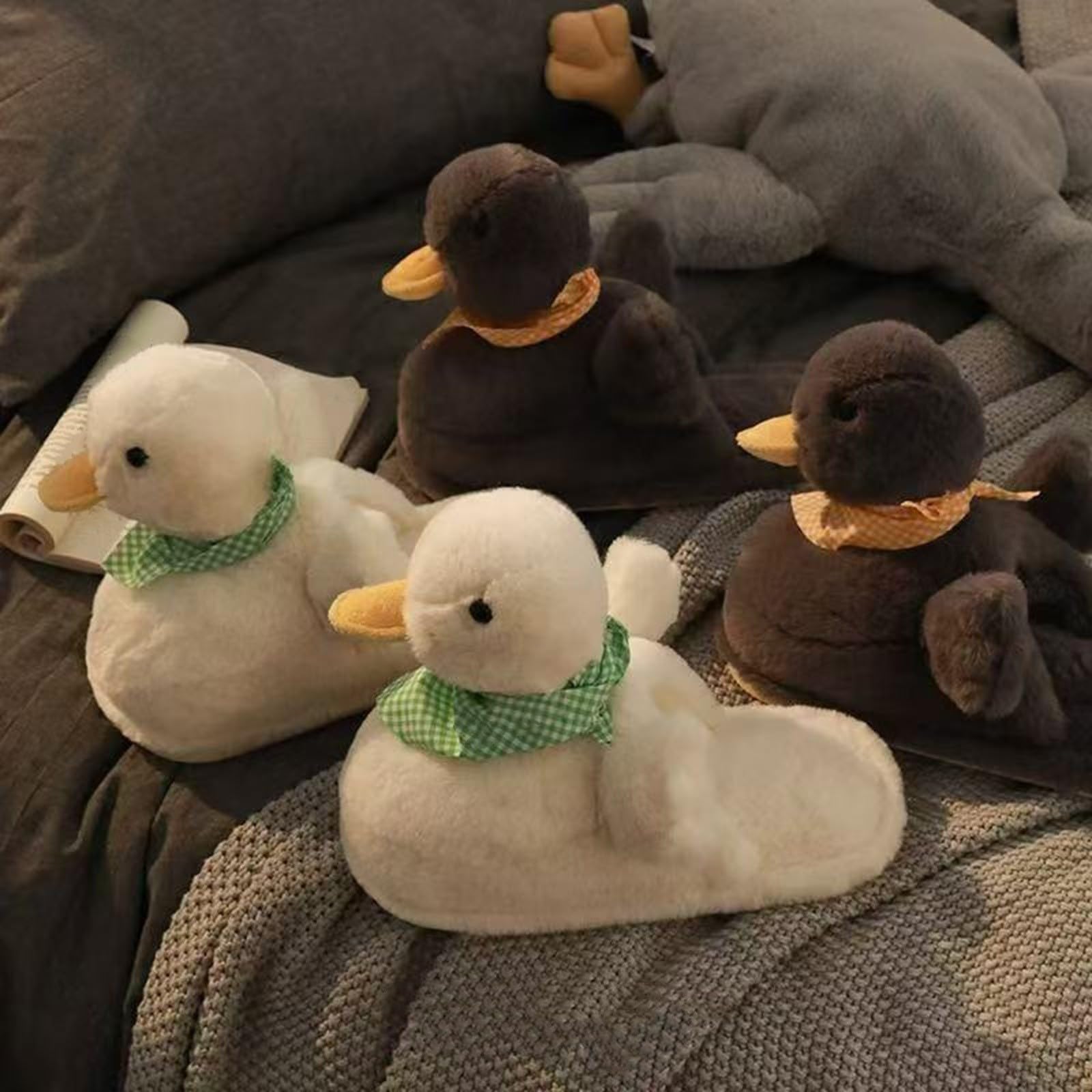 Zapatillas Mujer Casa Suaves Calentitas Peluche Pantuflas Cómodas Interior