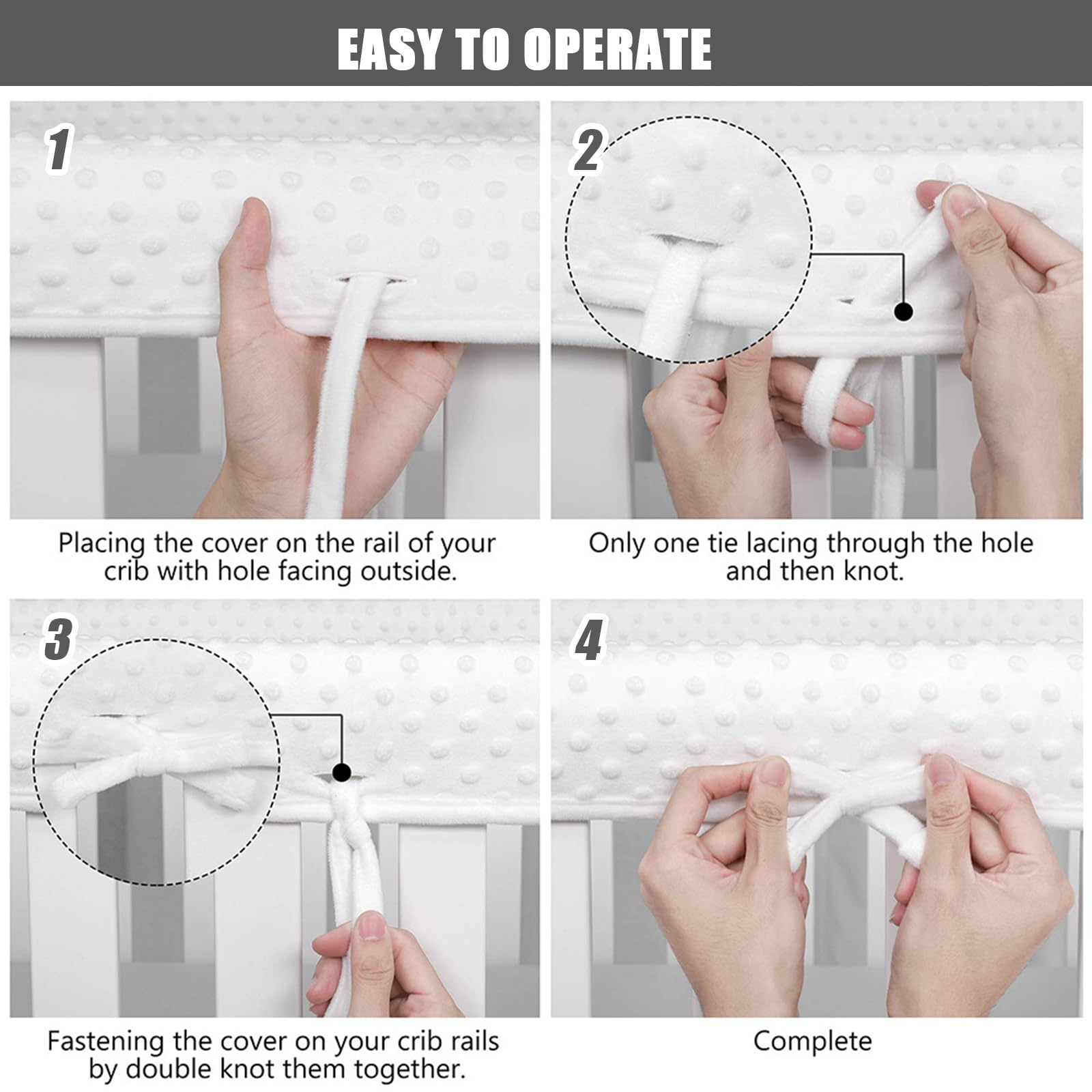 MeYuxg Lot de 3 bordures de lit pour bébé - Protection de bord de lit - 128 x 18 cm - 68 x 18 cm - Protection des bords de lit - Sur les côtés et les rails avant - Protection contre les chutes pour