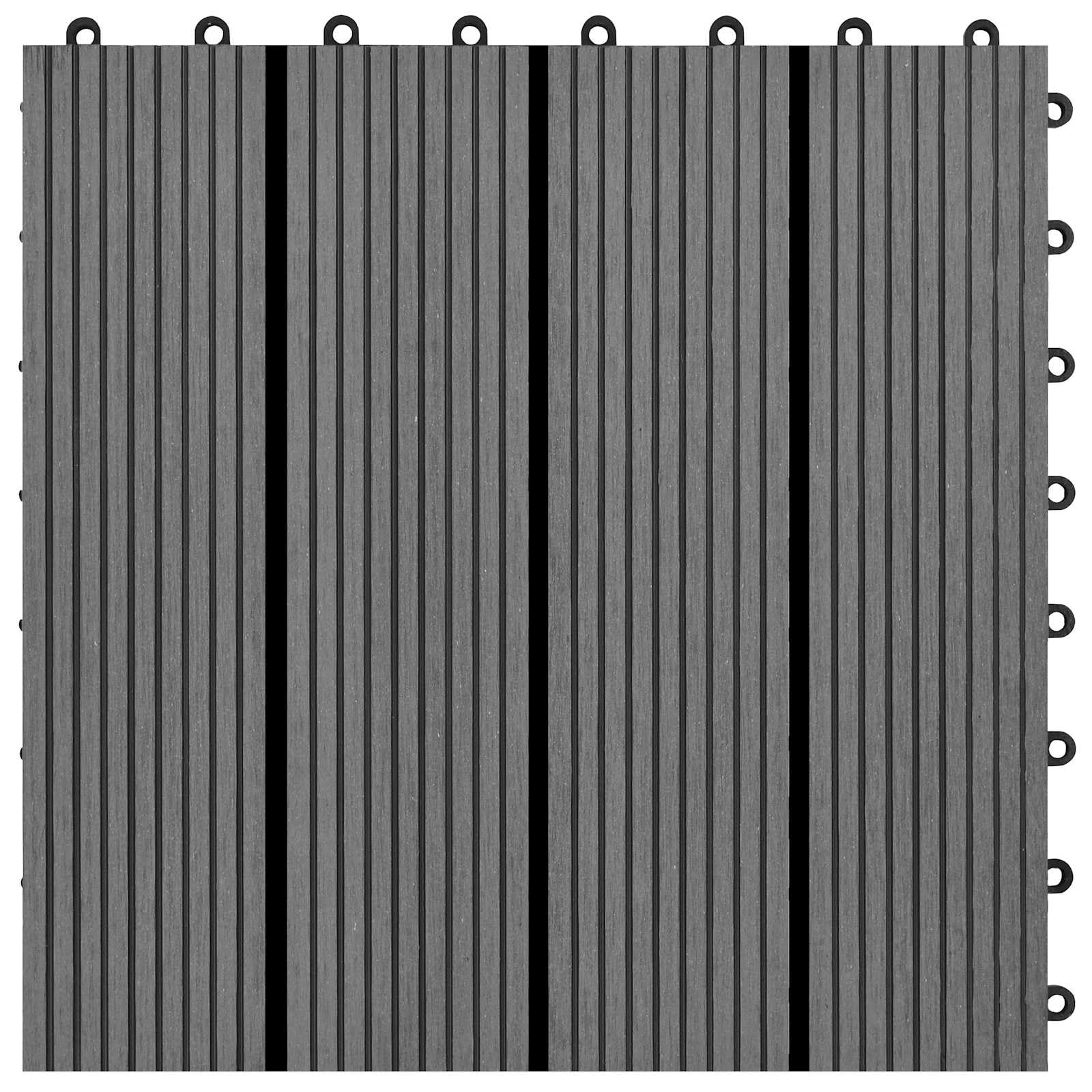 Generisch Terrassenfliese 22 STK. Grau 30 x 30 cm WPC,Haushaltsbedarf,17.4 kg-3444828