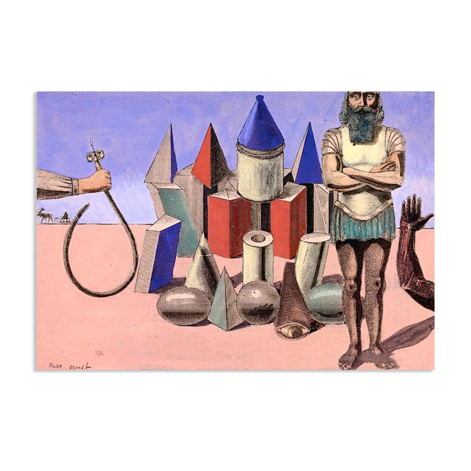 MYCGGDGH Max Ernst Canvas Wall Art Reproductions of Famous Paintings Les Moutons Dreamy Surrealism Poster Elegant Wall Decor for Living room bathroom 55x40cm(22x16in) poster