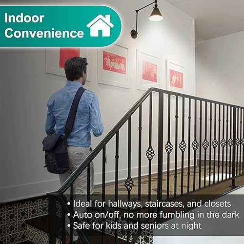 Miniatura 8 de DiCUNO PIR - Bombillas con sensor de movimiento para exteriores, 8 W (equivalente a 60 W), bombilla LED de seguridad activada por movimiento