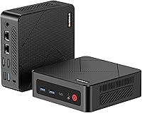 BOSGAME E4 Mini PC: Ryzen 5 3550H, 16GB DDR4, 512GB SSD, Dual RJ45, Triple 4K@60Hz, WiFi 5 - Office Home Streaming Mini Desktop