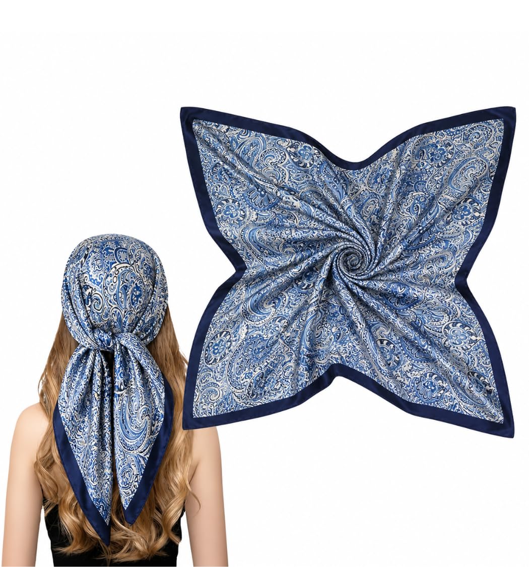 amphv Womens Head Hair Scarf Like Satin Silk Scarf Sleeping Hair Wrapping Night 27.5"-picture-38
