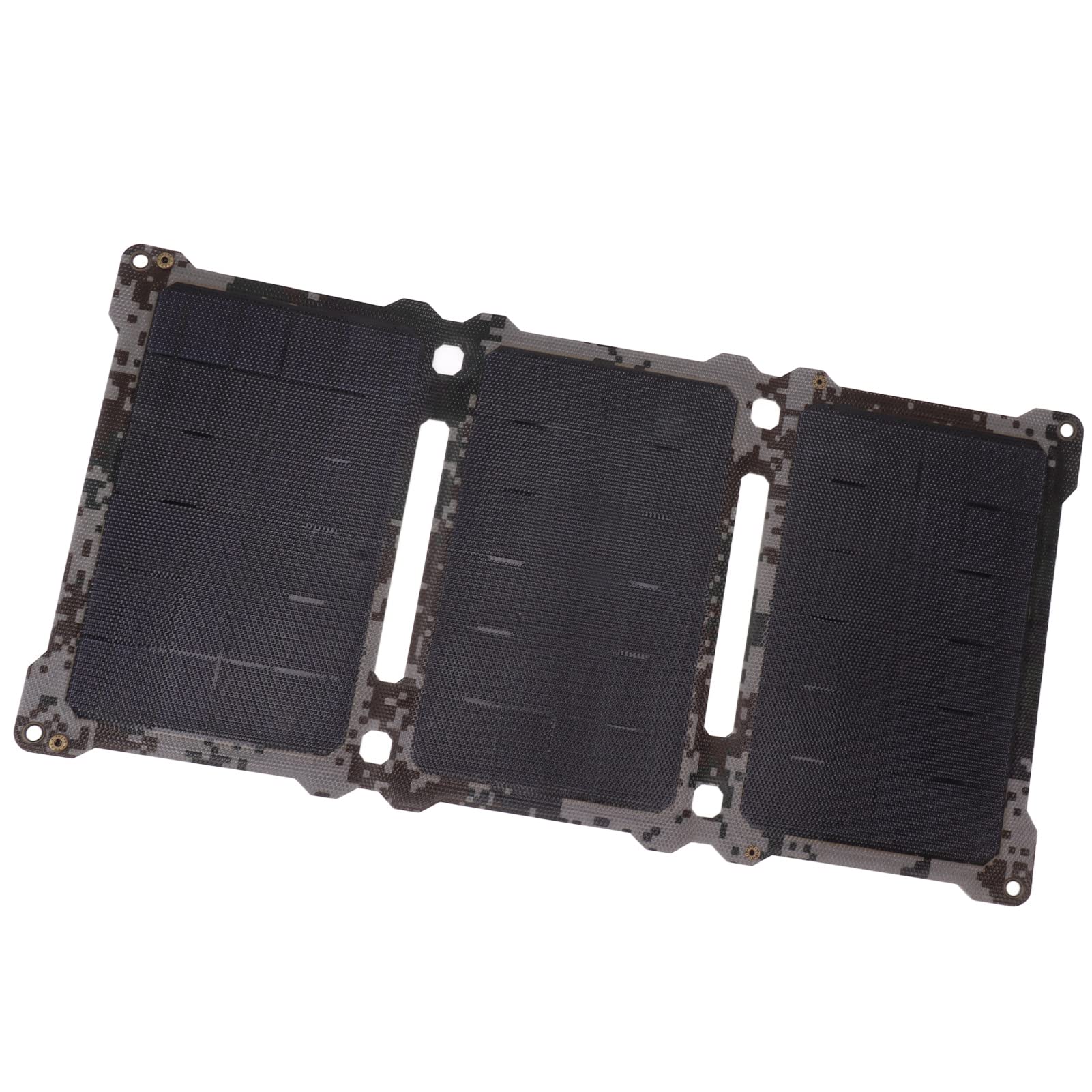 Panneau Solaire Pliable 30 W, Chargeur Solaire Monocristallin Portable, Chargeur avec Ports USB Type C et DC pour Camping en Plein Air, Randonnée et Alpinisme (Camouflage)