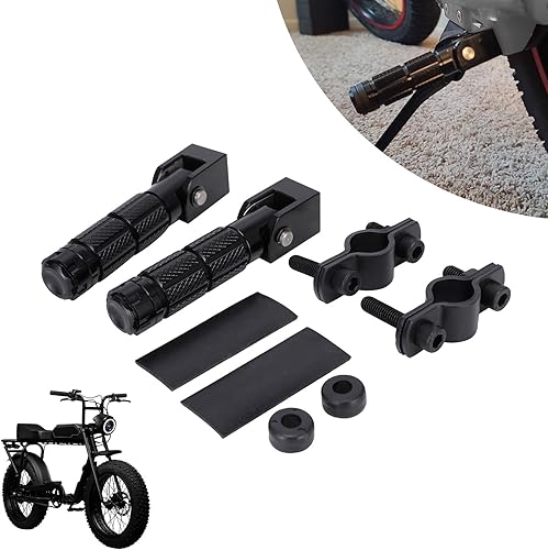 Estriberas delanteras o traseras para Super 73, con soporte CNC reposapiés Pedales Estriberas para Super 73 (negro)