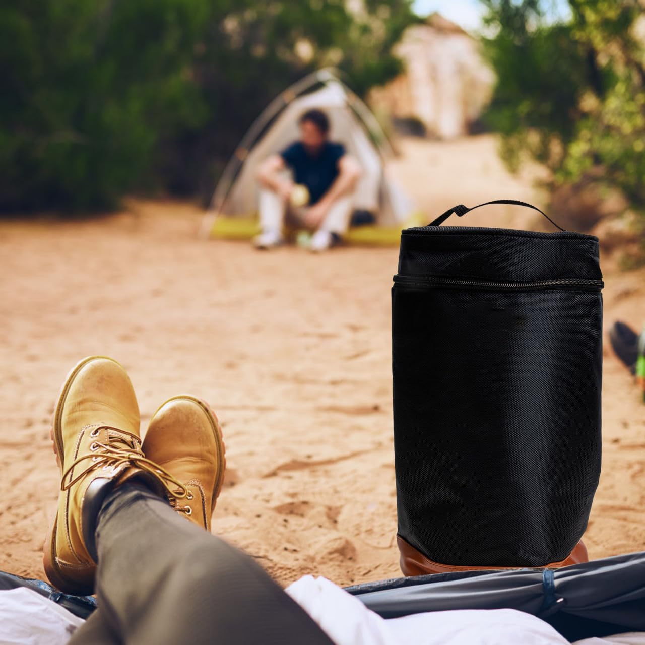 Sosoport Camping Light Bag - Portable Kerosene Lanterns Travel Outdoor Tote - Oxford Cloth