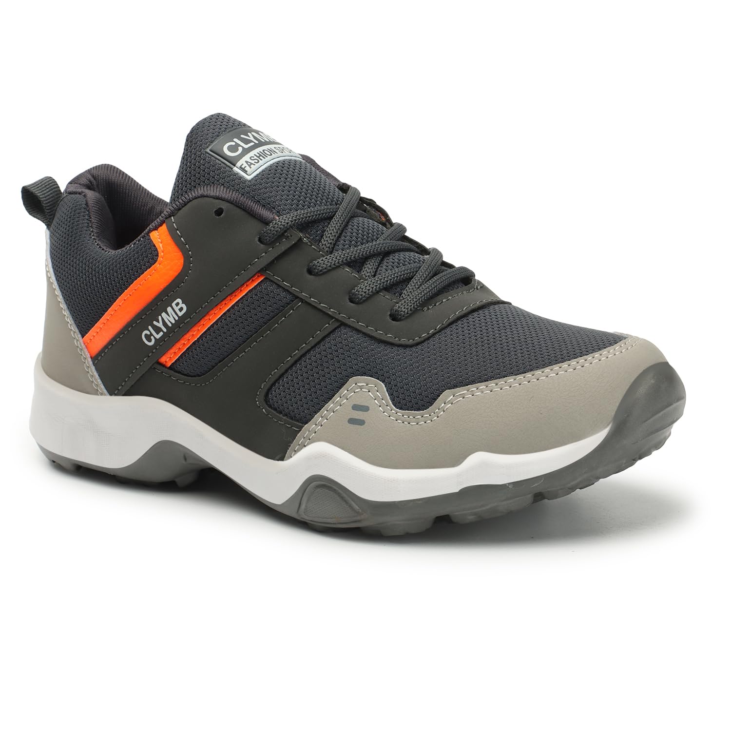 CLYMB Mens ES-21 Grey Synthetic Lace-Ups Walking/Outdoor/Gym & Traning/Running Sports Shoes (B0CC68DMX3) Amazon Price History, Amazon Price Tracker