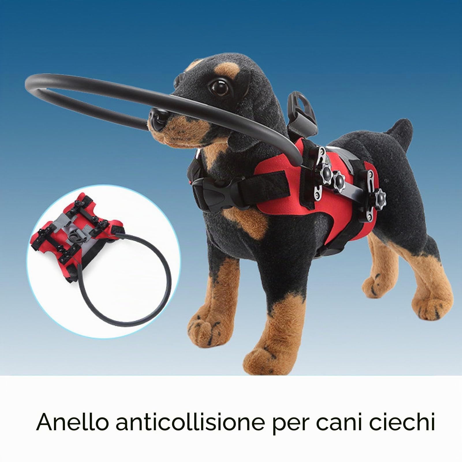 Paraurti per Cani Ciechi, Pettorina per Cani Ciechi Accessori per Cani Non Vedenti Dispositivo di Guida per Cani Ciechi di Sicurezza Dispositivo per Cani Non Vedenti per