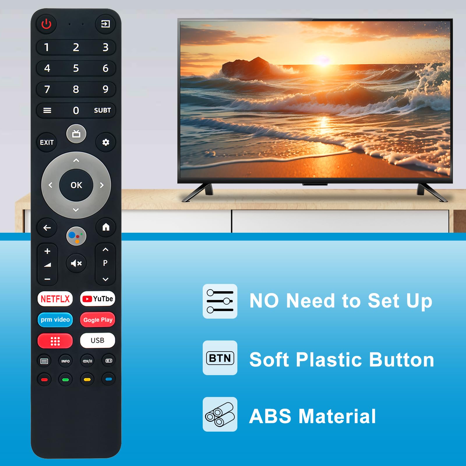 Telecomando Originale Ok. OTV55AU-5023C OTV65AQU-5023C per Smart TV