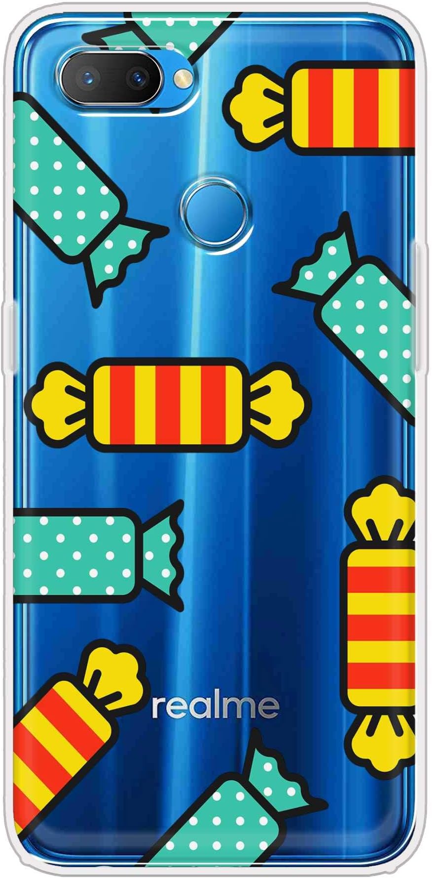 Oye Stuff Toffee Candy Soft Silicone Designer Printed Full Protection Back Case Cover for Realme U1