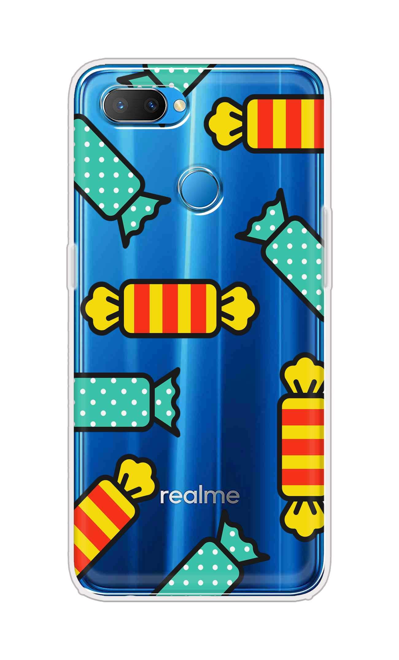 Oye Stuff Toffee Candy Soft Silicone Designer Printed Full Protection Back Case Cover for Realme U1
