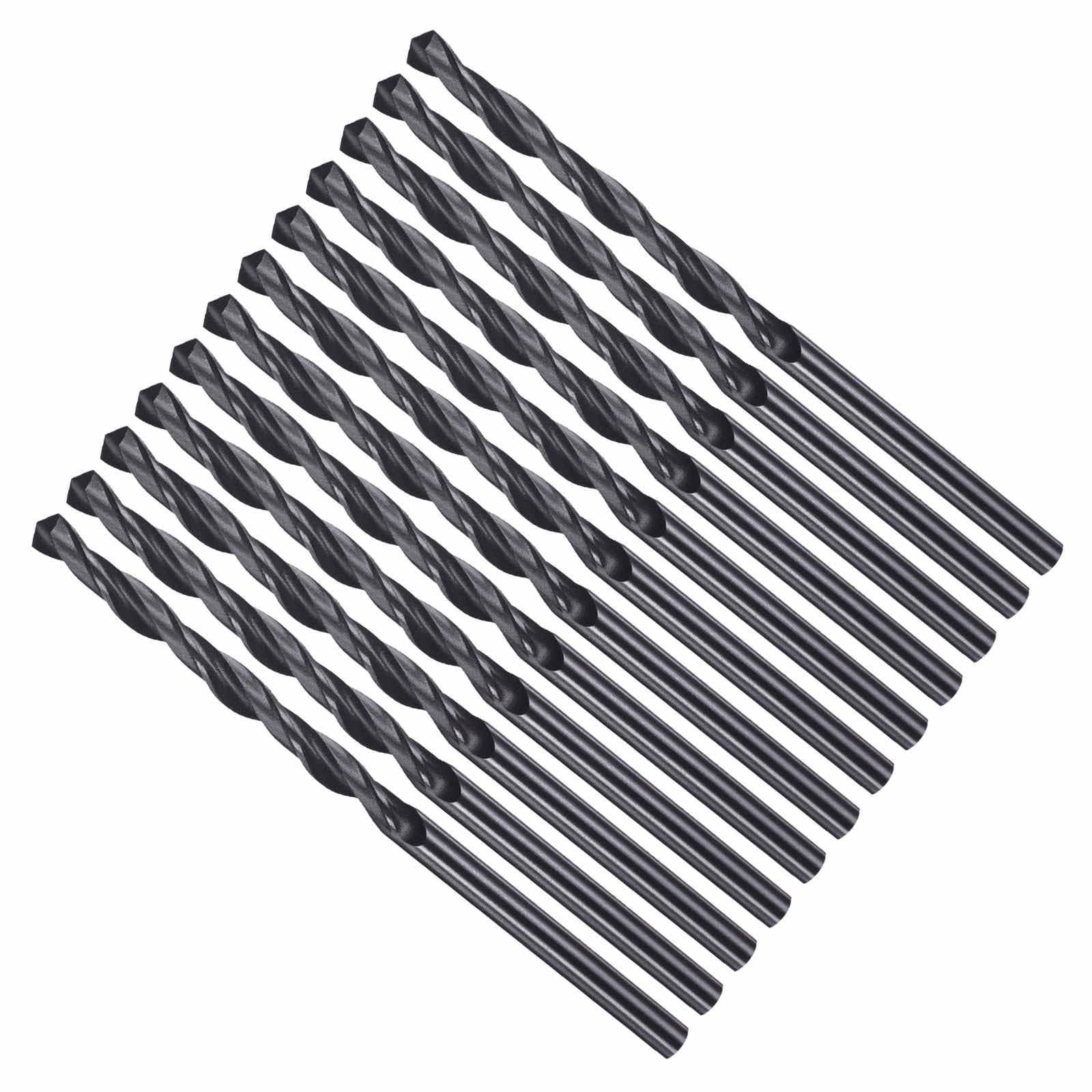 CoCud Drill Bit, 2.9mm Cutting Diameter, 4241 HSS Nitriding Black 118° Cutting Angle Versatile Bits - (Applications: for Drilling Plastic Wood Soft Metal), 12-Pieces — image 1