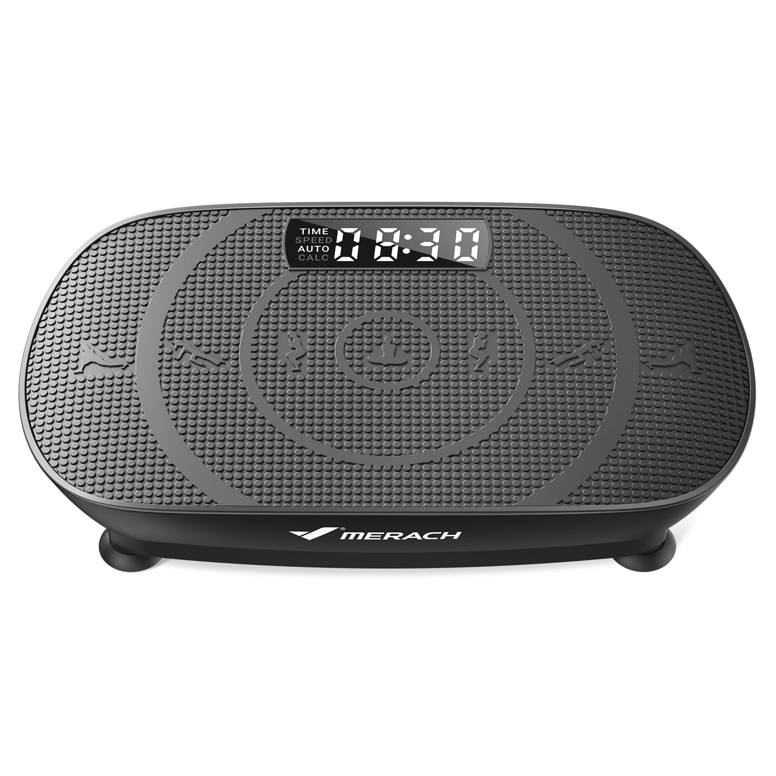 MERACH Pedana Vibrante Dimagrante, Pedana Vibrante Silenziosa e Compatta per Modellare il Corpo e Rilassarsi, Con Comodo Cuscinetto in Silicone, Display a LED e Telecomando